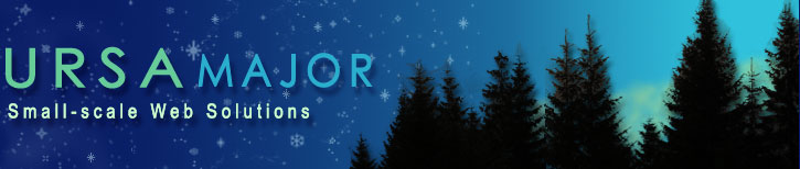 ursa major logo and masthead